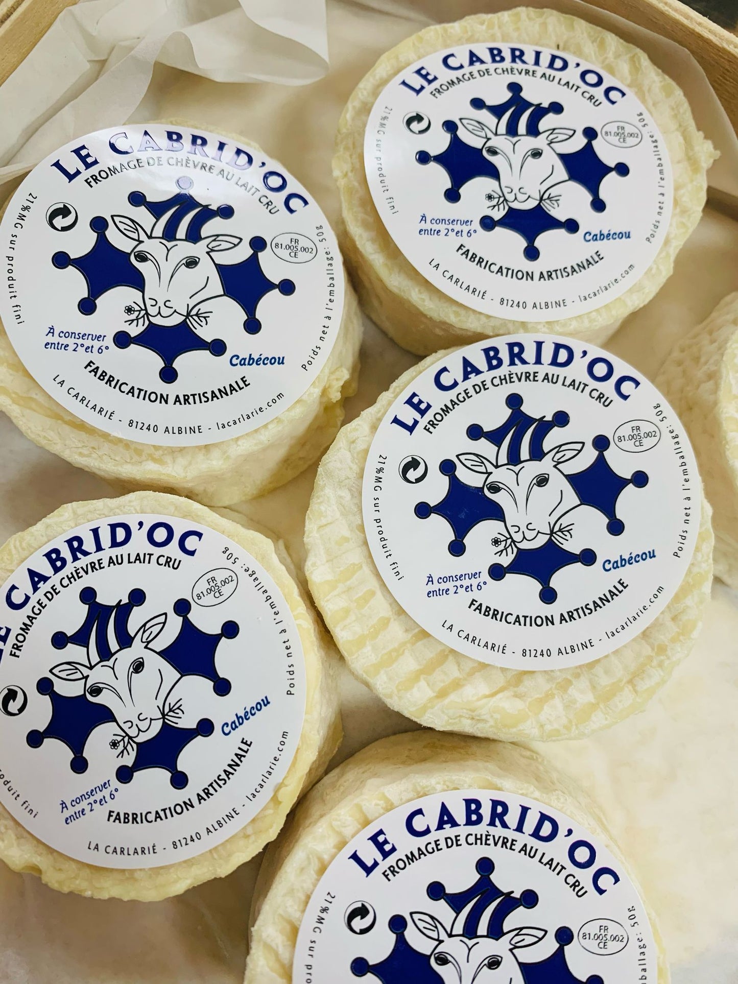 fromage chèvre CABRID'OC 50g pièce FR81 (lait cru)
