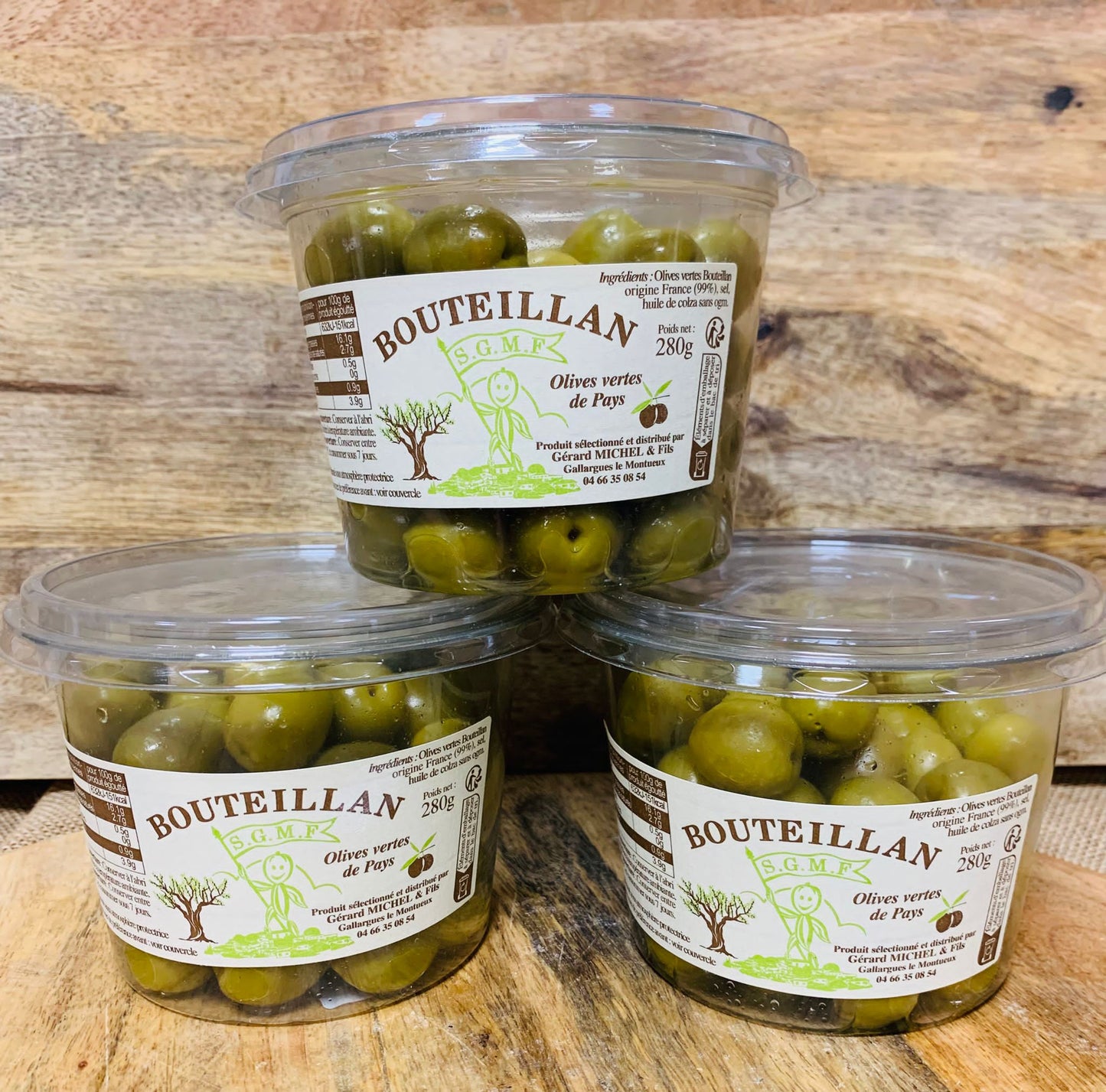 Olives vertes bouteillan 280g FR