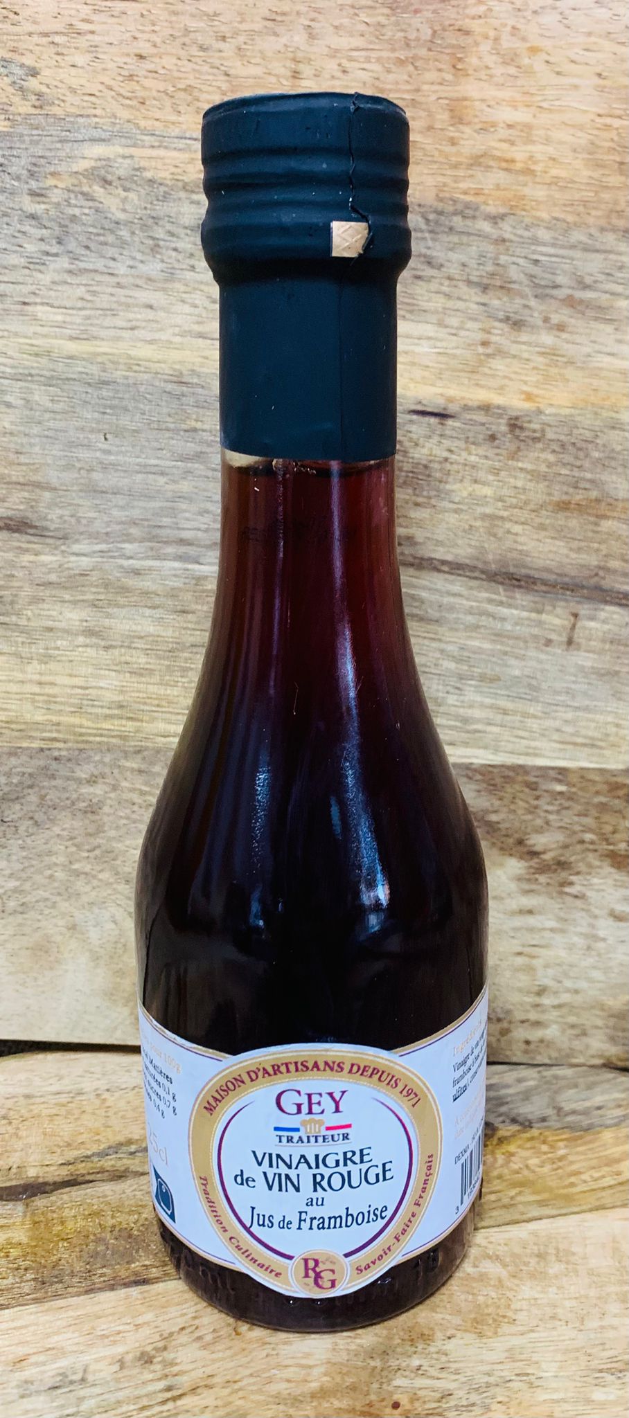 Vinaigre vin rouge et framboise 25cl